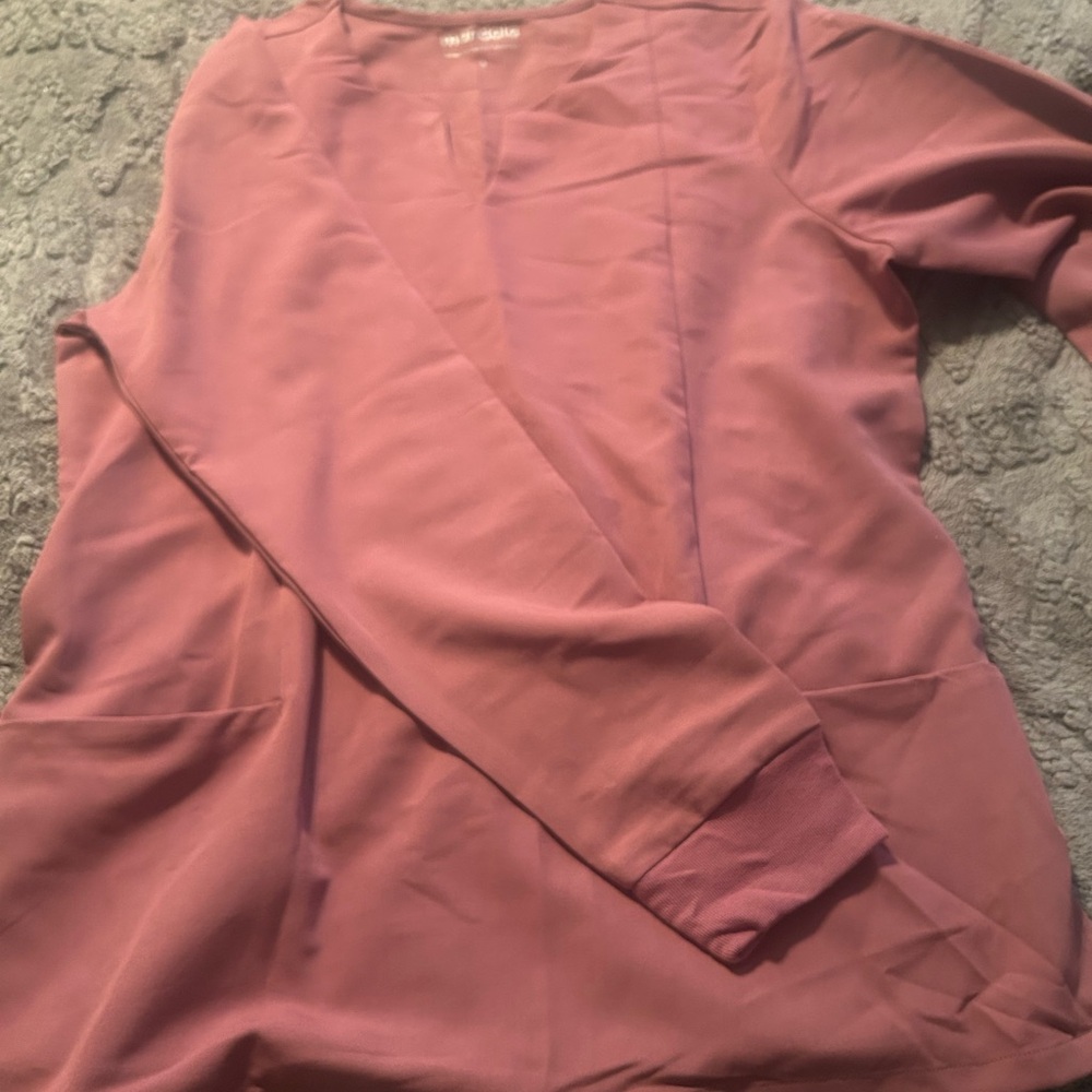 Mandala long sleeve scrub top